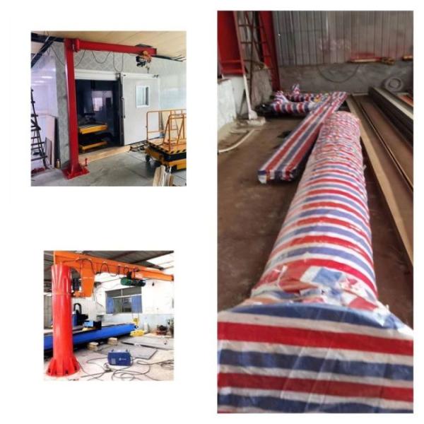 360 Degree Slewing Arm Cantilever Jib Crane 500kg With Electric Chain Hoist