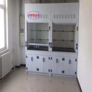 Low Noise Chemical Fume Hood PP Fume Hoods - Voltage 220V White Color