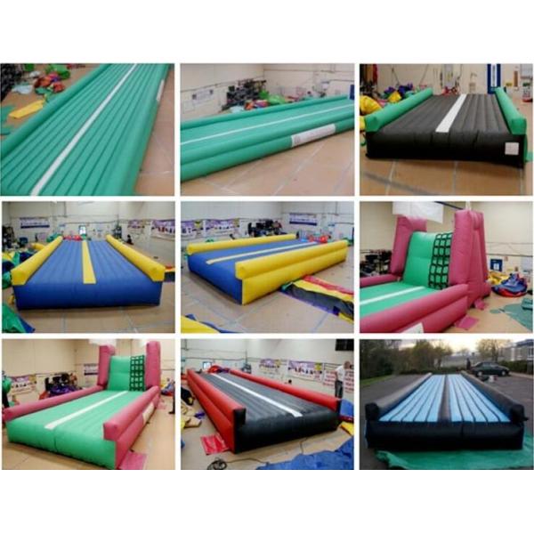 Blue Inflatable Tumble Track Folding Air Gymnastics Mats for Sports Games
