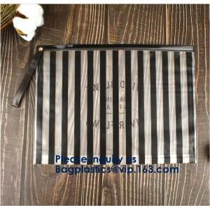Hot Sale Waterproof Frosted Slider PVC Zipper Bags Wholesale Custom Printed