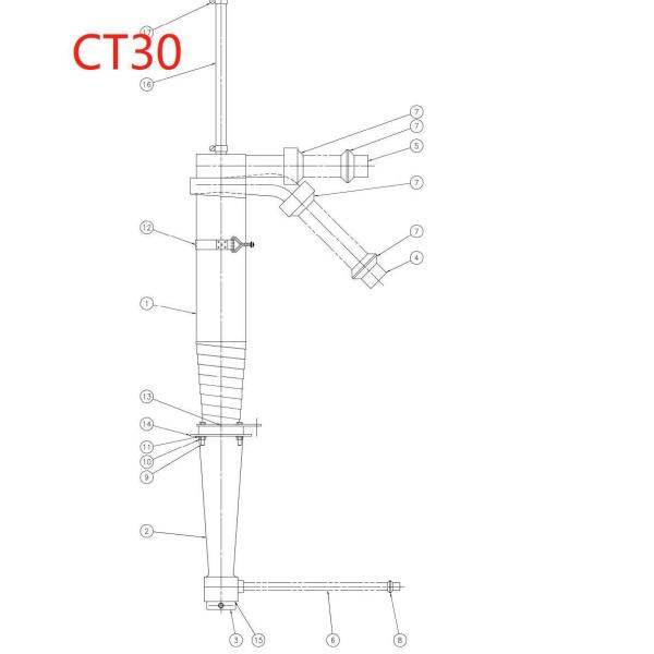 Paper Making Machine Equipment Low Consistency Cleaner CT30 and CT60 Without Processing