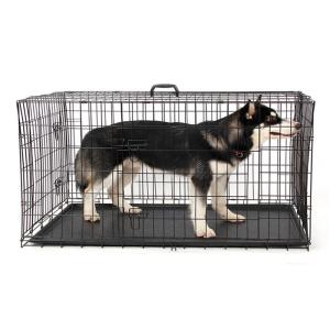 Customized Powder Coated Black Color Round Pipe Dog Kennel Size 6'H x 4'L x 8'W