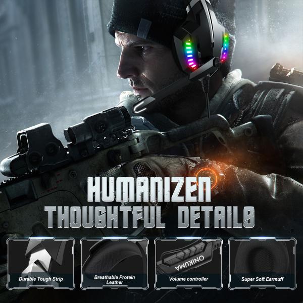 RGB Surround 2.2m Wire 20000Hz Sound Gaming Headset For PS4