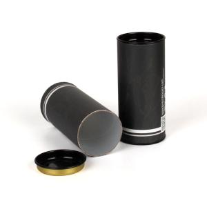 Cylindrical Cardboard Paper Composite Cans With Metal Lid , Recyclable Material