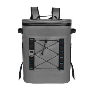 Dark Gray Leakproof Soft Cooler , 25L Cooler Bag With Insulated Padding