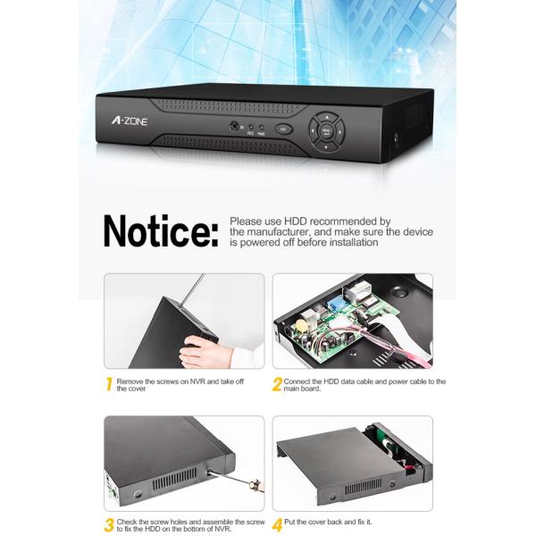 Black 16 Channel DVR And CCTV Ahd Dvr Network For Support AHD Camera