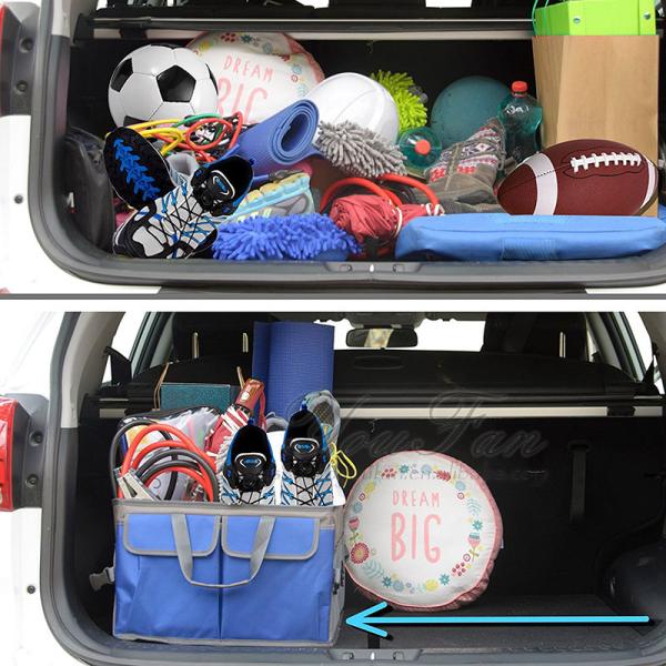 Automotive Trunk Storage Organizer With Non Slip Waterproof Bottom