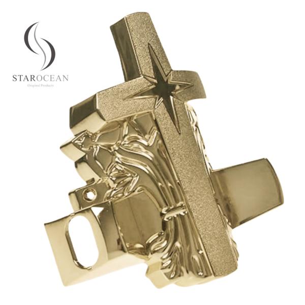 18K Light Gold ABS Plastic Coffin Corner Coffin Ornament Funeral Interment 12# LG