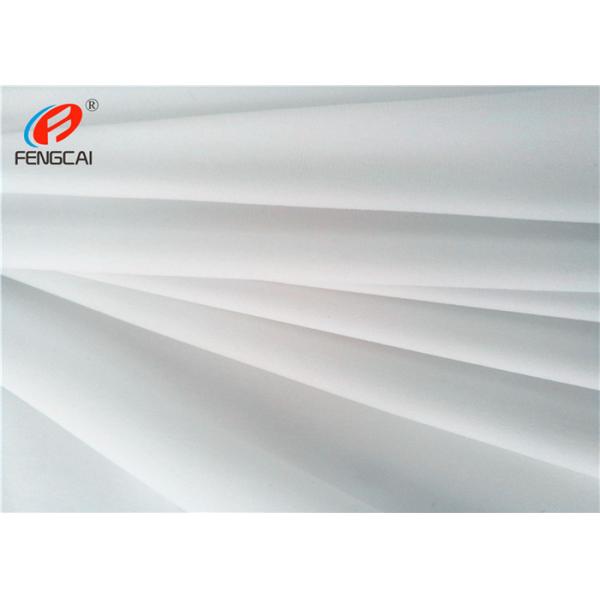 White 36G 40D Nylon Spandex Swimming Fabric , Polyamide Elastane Fabric For Garment