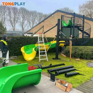 Small Water Park Games Toy Fun Kids Amusement Park Fiber Glass Slide for Sale