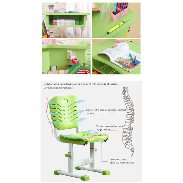 Children/Kids Plastic Desk and Chair Set for School Study ISO9001 ISO14001 Certified