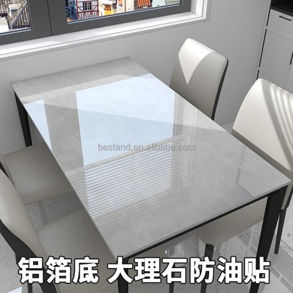 Modern White Marble Peel Off Wallpaper 60cm*10m Roll Size for Kitchen Modern Design Style