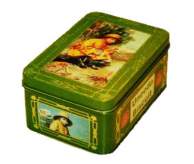 Buy Empty Glossy Surface CMYK Rectangle Recipe Tin Box at wholesale prices