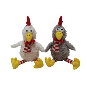 Quality Easter Plush Toy 2 CLR Chickens With Squeeze Box for sale