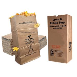 Quality Large Biodegradable Lawn Leaf Paper Bags for sale