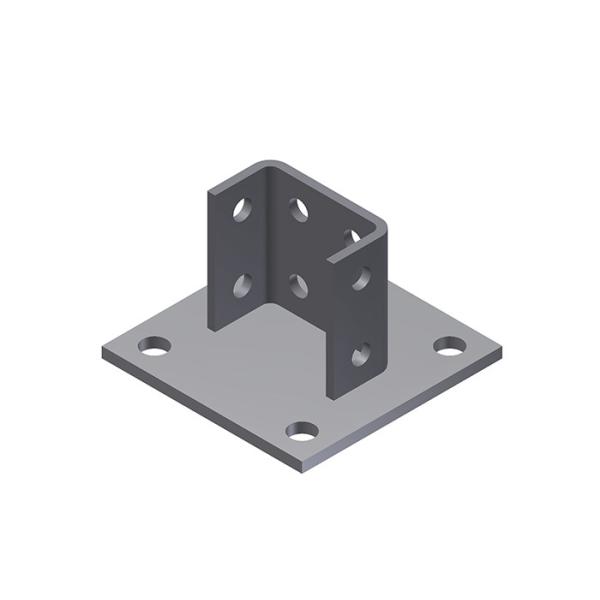 Buy Electrical Galvanized 12 Holes Custom Strut Fitting Post Base at wholesale prices