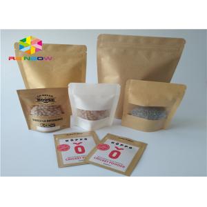 Food Packaging Printed Paper Bags Brown Kraft Paper Recyclable Gravure Printing