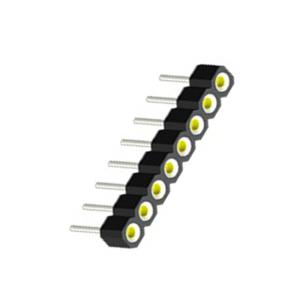 Single Row 2.54 mm Straight Round Pin Header H=3.0 Black ROHS