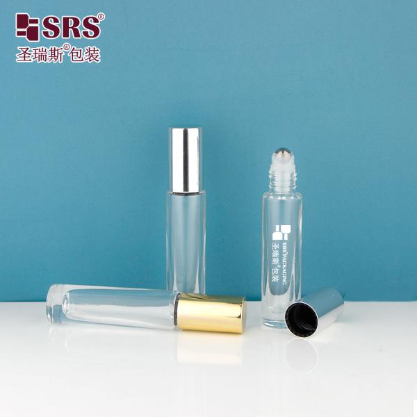GB1-5ML Paint Gradient Blue Clear Color Glass Roll On Perfume Bottle Applicator No Leakage