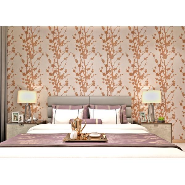 Buy Floral Pattern Luxury Non Woven Wallcovering Modern Lounge Wallpaper at wholesale prices