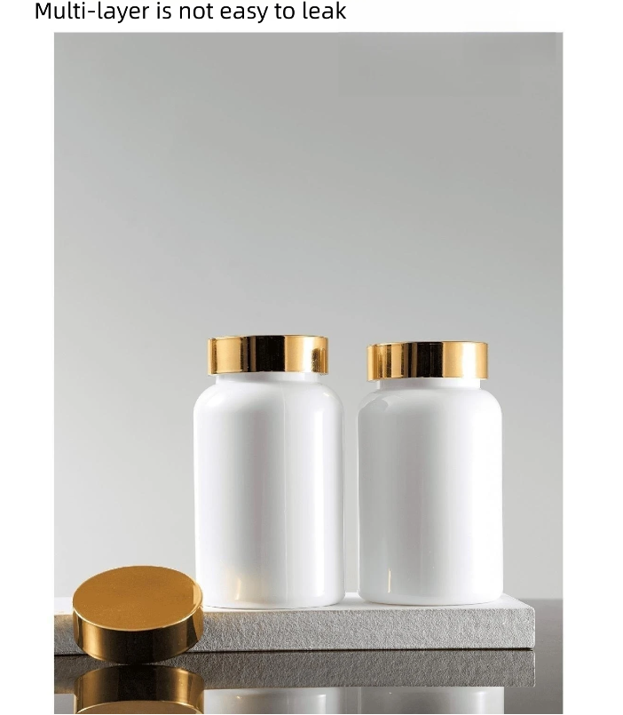 Custom Factory Food Grade 140-300ml White Pet Plastic Supplement Pill Capsule