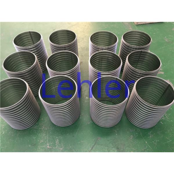 Stainless Steel Wedge Wire Mesh , Cylinder Welded Wire Screen 1.0 Mm Slot