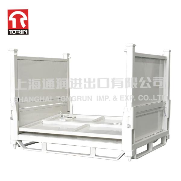Torin LK20 Folding Half Door Metal Cage Wire Mesh Container Metal Pallet