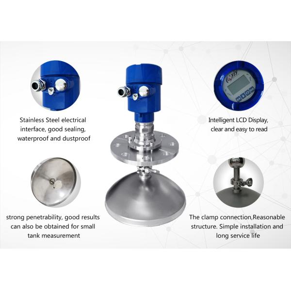High quality Level Transmitter radar with RS485 4-20mA radar Level Sensor for Highly dusty environment