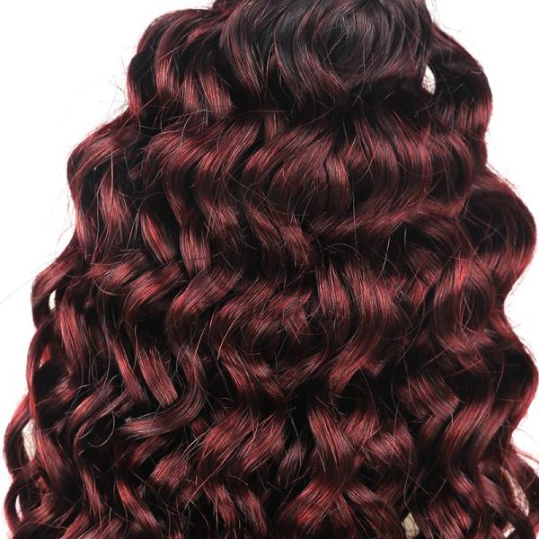#T1B/99J Kinky Curly Remy Human Hair Bundles Sew In Weave Bundles Brazilian Bundle Deals