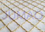 Brass Plated Decorative Wire Mesh Cabinet Inserts For Entertainment Centers