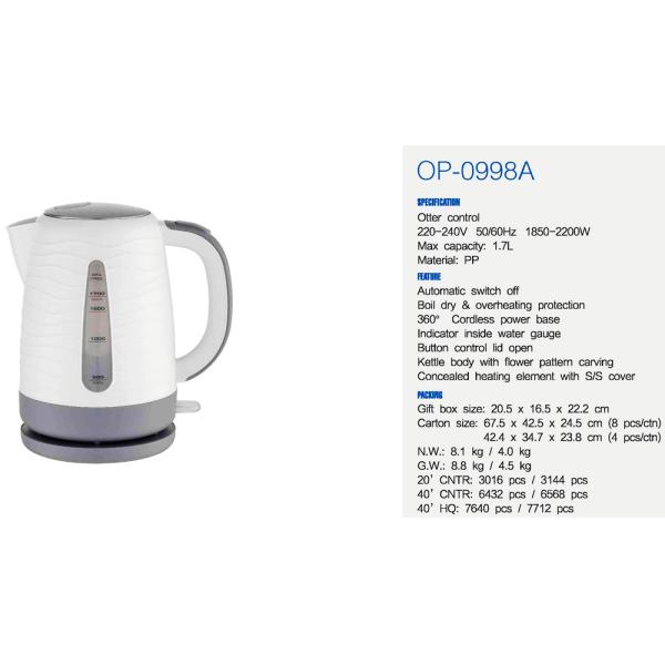 Hotel Standard Electric Kettle Functional for Kitchen HY-PL