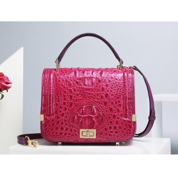 Authentic Genuine Crocodile Skin Female Small Purse Women Handbag Exotic Alligator Leather Lady Cross Shoulder Bag