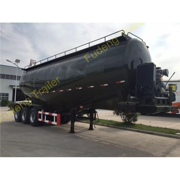 3 Axles Bulk Cement Tanker 30-75 CBM Mechanical / Air / Bogie Suspension