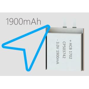 Quality 1900mAh CP503742 450Wh/Kg Lithium Pouch Cell For RFID for sale