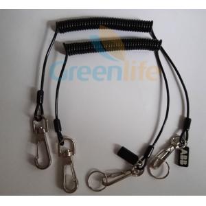Heavy Duty High Pulling Steel Spring Leash w/Lock Hook&Ring