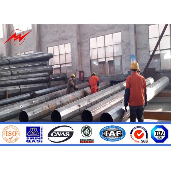 Buy Tapered Galvanized Steel Power Pole Metal Telephone ASTM A123 at wholesale prices