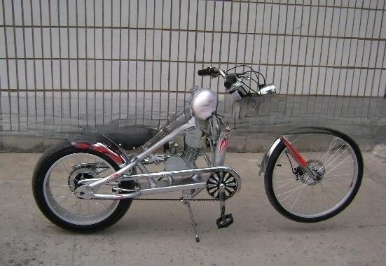 Gross Weight 38kg 24 Inch Chopper Bicycle with Single Speed Gears and Long Frame