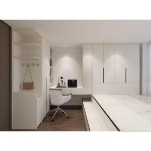 Fadior Stainless Steel Modern Tatami Bed With Integrated Study Desk And Hidden