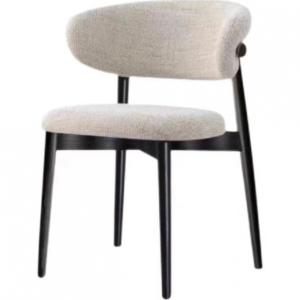 China Indoor Black Wood Dining Room Chairs Velvet Fabric With Metal Legs on sale