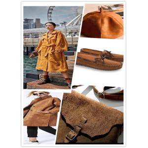 Breathable Faux Suede Fabric , 89% P 11% SP Microfiber Suede Upholstery Fabric