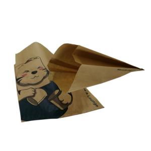 Foods Translucent Biodegradable Wax Paper Bags With Adhesive Strip Gusset