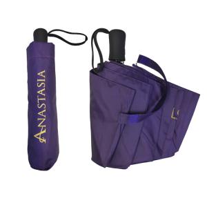 Automatic Windproof Travel Umbrella With Custom Logo Bright Digital Printing