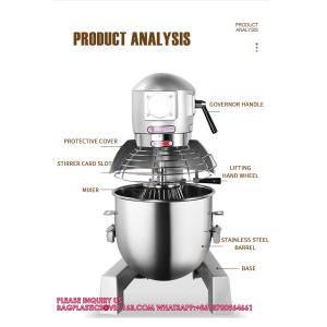 Professional Spiral Dough Mixer Electric Stainless Steel Body Multifunction