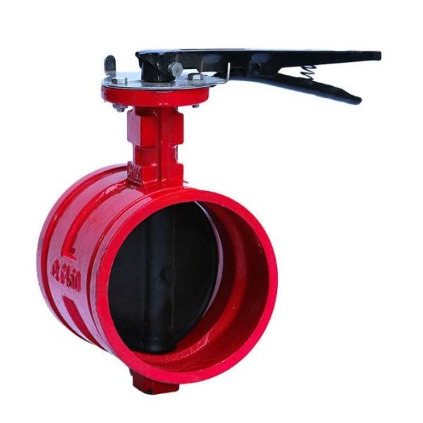 Buy Cast Iron/Steel CF8/CF8m Manual Grooved Butterfly Valve with Durable Manual Operation at wholesale prices
