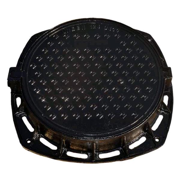 EN124 F900 Round Cast Iron Manhole Cover Bituminous Paint CE Approval