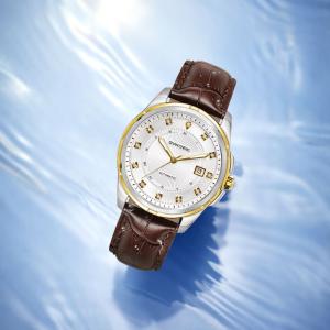 Automatic Date Full Screw Stainless Steel Mens Watches PT5000 Mechanical