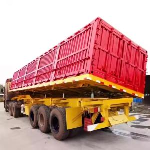 Mechanical Suspension Payload 70T Side Unloaded Tri-axle Tipper Trailer