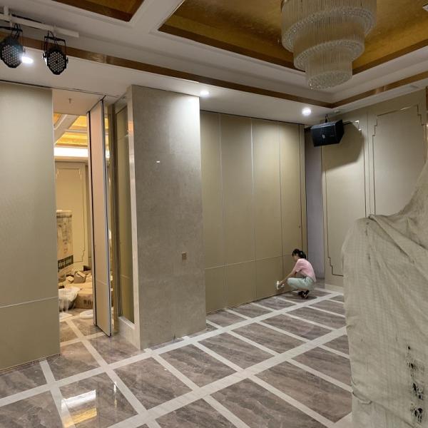 85 MM Thickness Operable Sliding Partition Walls For Meeting Room MDF With Melamine