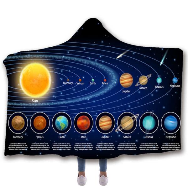 Fantasy series children's adult hooded blanket velvet fabric rectangular hand washable