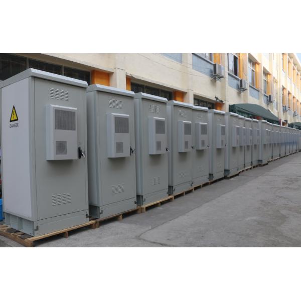 Fan Type Outdoor Telecom Cabinet Waterproof Anti - Corrosion With Galvanized Steel Material